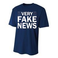 Very Fake News Funny Political Performance Sprint T-Shirt