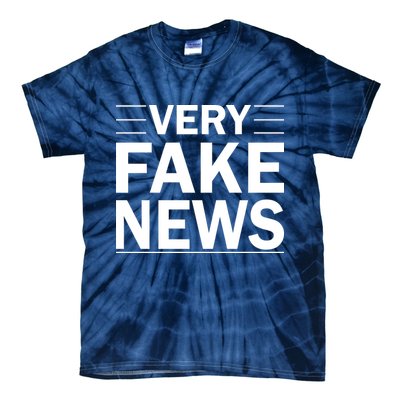 Very Fake News Funny Political Tie-Dye T-Shirt