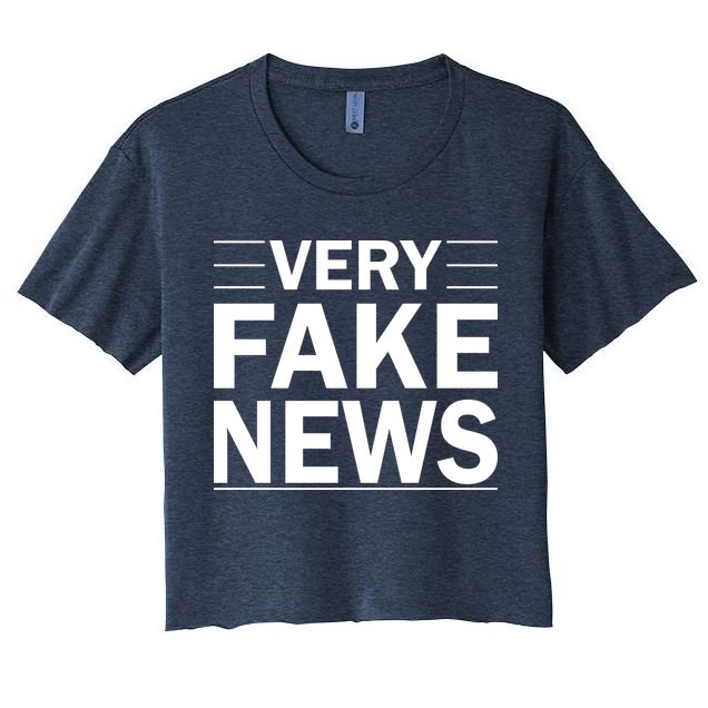 Very Fake News Funny Political Crop Top