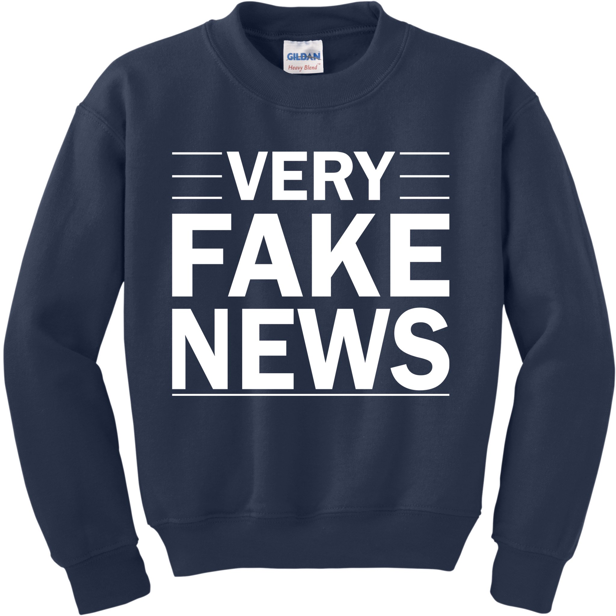 Very Fake News Funny Political Kids Sweatshirt