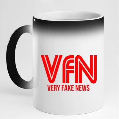 Very Fake News Network 11oz Black Color Changing Mug