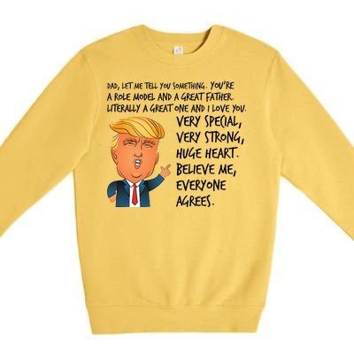 Very Special Dad Donald Trump Fathers Day Premium Crewneck Sweatshirt