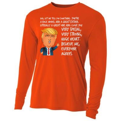 Very Special Dad Donald Trump Fathers Day Cooling Performance Long Sleeve Crew