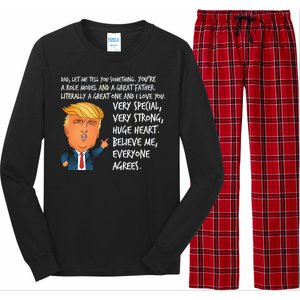 Very Special Dad Donald Trump Fathers Day Long Sleeve Pajama Set