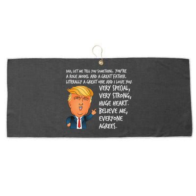 Very Special Dad Donald Trump Fathers Day Large Microfiber Waffle Golf Towel