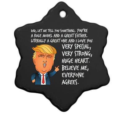 Very Special Dad Donald Trump Fathers Day Ceramic Star Ornament