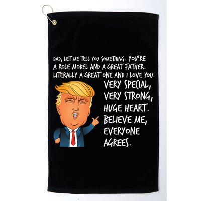 Very Special Dad Donald Trump Fathers Day Platinum Collection Golf Towel