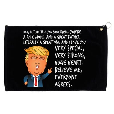 Very Special Dad Donald Trump Fathers Day Grommeted Golf Towel