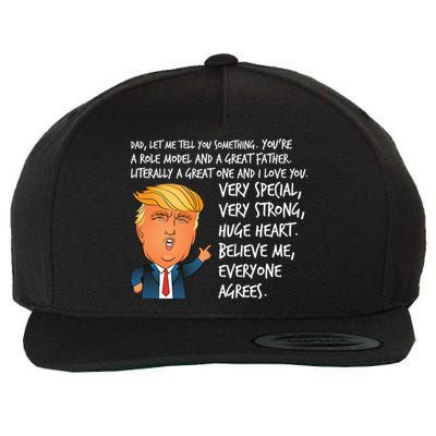 Very Special Dad Donald Trump Fathers Day Wool Snapback Cap