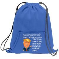 Very Special Dad Donald Trump Fathers Day Sweatshirt Cinch Pack Bag