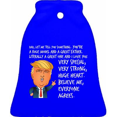 Very Special Dad Donald Trump Fathers Day Ceramic Bell Ornament