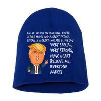 Very Special Dad Donald Trump Fathers Day Short Acrylic Beanie