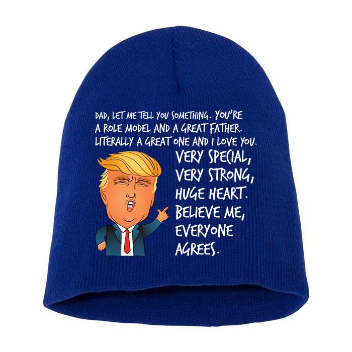 Very Special Dad Donald Trump Fathers Day Short Acrylic Beanie