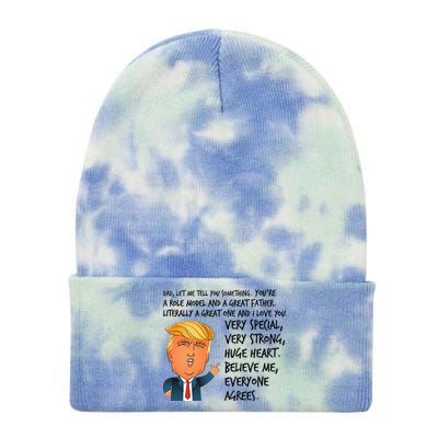 Very Special Dad Donald Trump Fathers Day Tie Dye 12in Knit Beanie