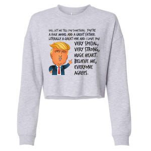 Very Special Dad Donald Trump Fathers Day Cropped Pullover Crew