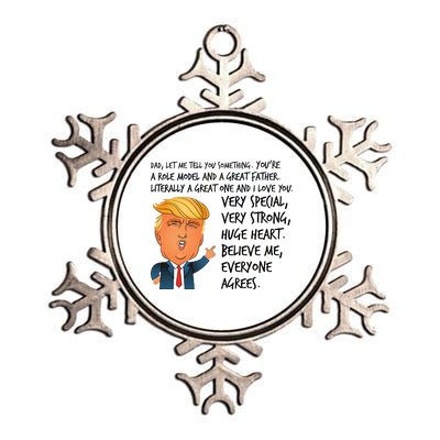 Very Special Dad Donald Trump Fathers Day Metallic Star Ornament