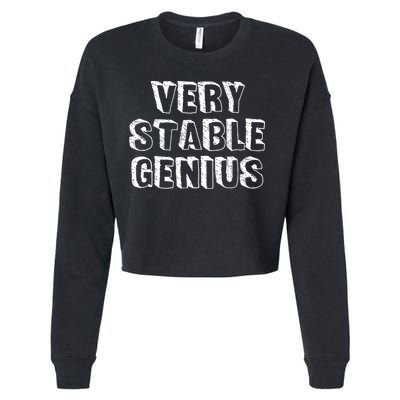 Very Stable Genius Cropped Pullover Crew