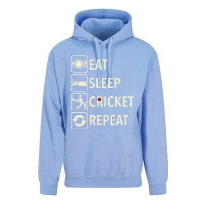 Vintage Eat Sleep Cricket Repeat Cricket Player Unisex Surf Hoodie