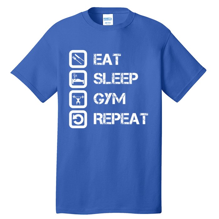 Vintage Eat Sleep Gym Repeat Gift Tall T-Shirt