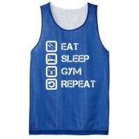 Vintage Eat Sleep Gym Repeat Gift Mesh Reversible Basketball Jersey Tank