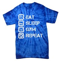 Vintage Eat Sleep Gym Repeat Gift Tie-Dye T-Shirt