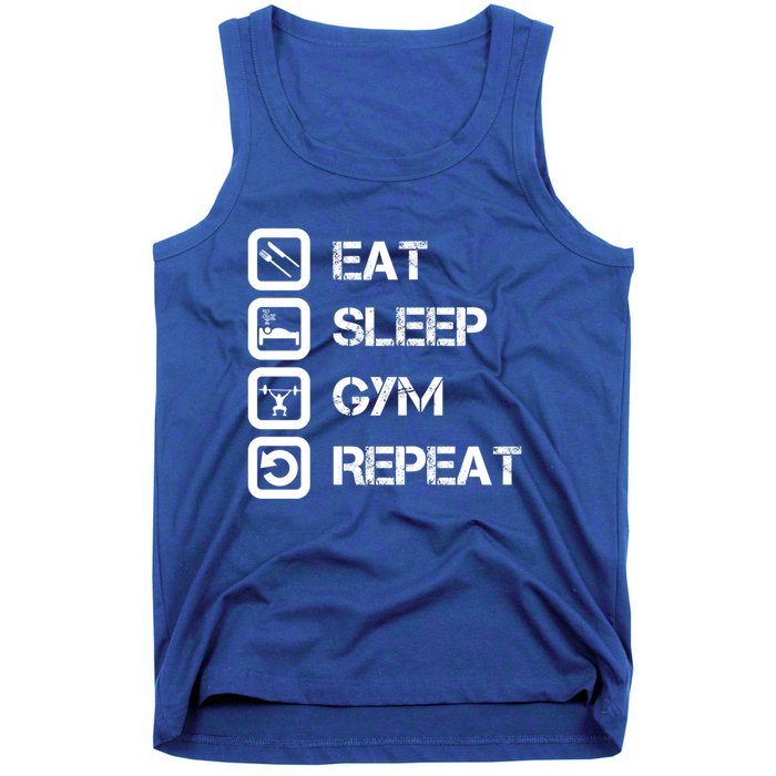 Vintage Eat Sleep Gym Repeat Gift Tank Top