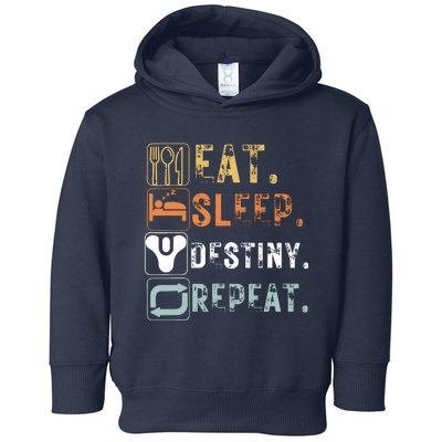 Vintage Eat Sleep Destiny Repeat Funny Eat Sleep Destiny Toddler Hoodie