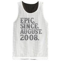 Vintage Epic Since August 2008 Birth Year Legendary Gifts Mesh Reversible Basketball Jersey Tank