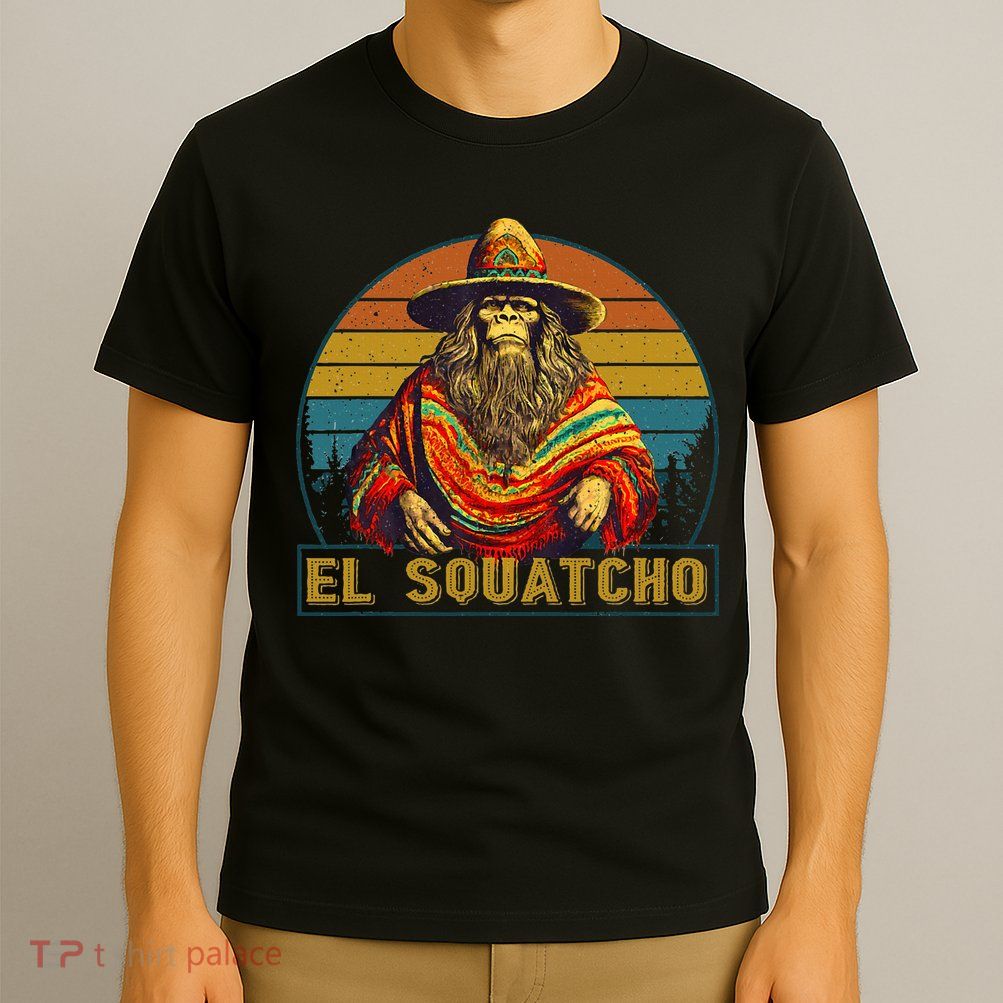Vintage El Squatcho Bigfoot Retro Saquatch T-Shirt