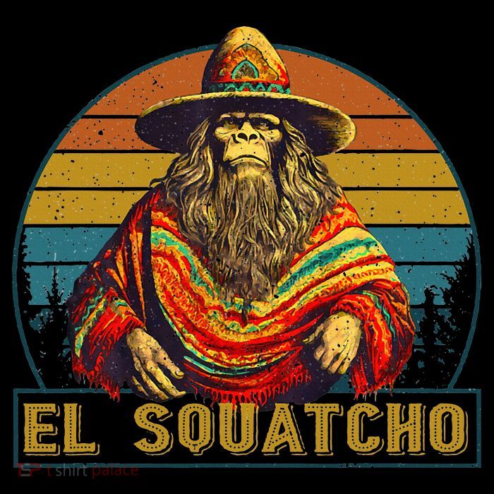 Vintage El Squatcho Bigfoot Retro Saquatch T-Shirt