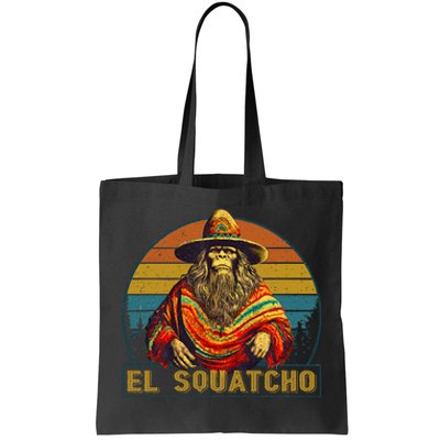 Vintage El Squatcho Bigfoot Retro Saquatch Tote Bag