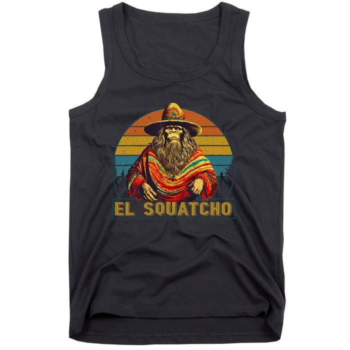 Vintage El Squatcho Bigfoot Retro Saquatch Tank Top