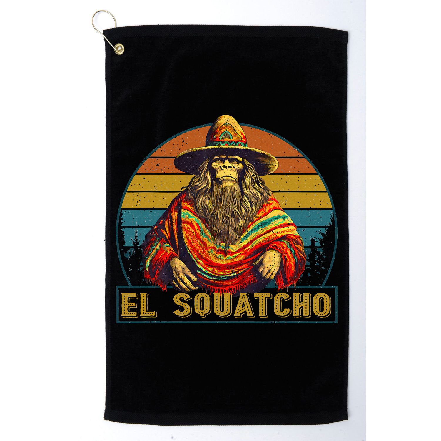 Vintage El Squatcho Bigfoot Retro Saquatch Golf Towel
