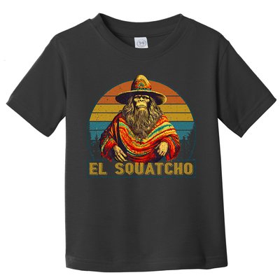 Vintage El Squatcho Bigfoot Retro Saquatch Toddler T-Shirt