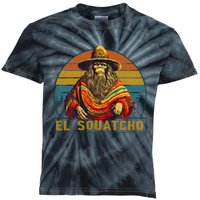 Vintage El Squatcho Bigfoot Retro Saquatch Kids Tie-Dye T-Shirt