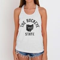 Vintage Established Sports Design The Buckeye State Women's Knotted Racerback Tank