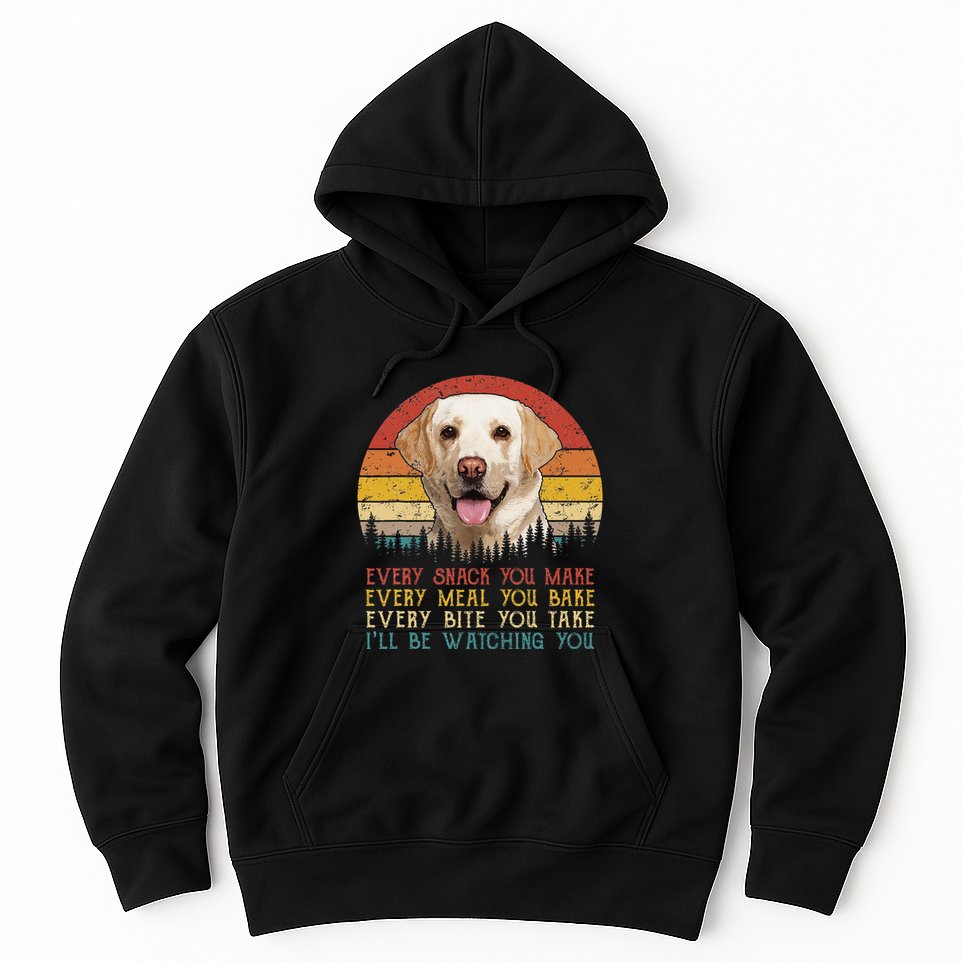 Vintage Every Snack You Make Dog Yellow Lab Retriever Hoodie