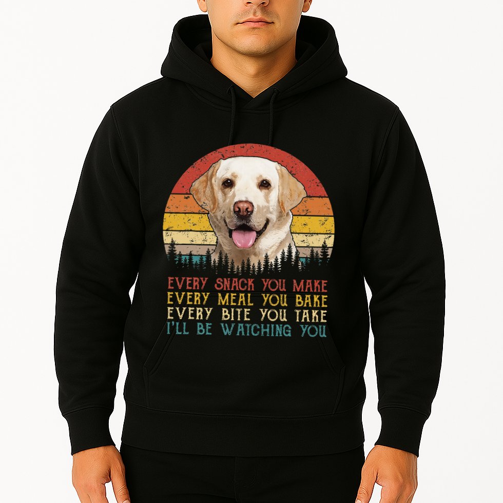 Vintage Every Snack You Make Dog Yellow Lab Retriever Hoodie