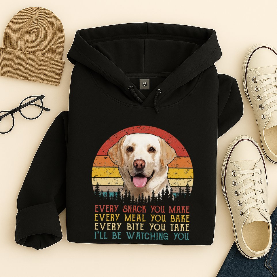 Vintage Every Snack You Make Dog Yellow Lab Retriever Hoodie