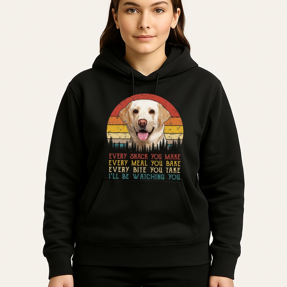 Vintage Every Snack You Make Dog Yellow Lab Retriever Hoodie