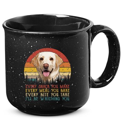 Vintage Every Snack You Make Dog Yellow Lab Retriever 15oz Campfire Ceramic Mug