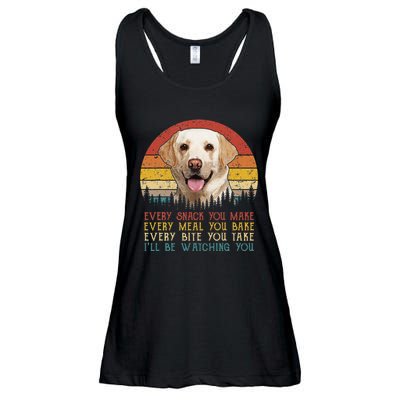 Vintage Every Snack You Make Dog Yellow Lab Retriever Ladies Essential Flowy Tank
