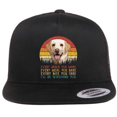 Vintage Every Snack You Make Dog Yellow Lab Retriever Flatbill Hat