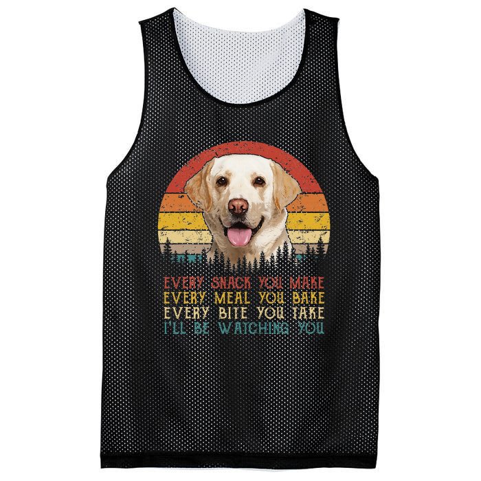 Vintage Every Snack You Make Dog Yellow Lab Retriever Mesh Reversible Basketball Jersey Tank