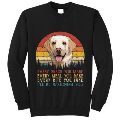 Vintage Every Snack You Make Dog Yellow Lab Retriever Tall Sweatshirt