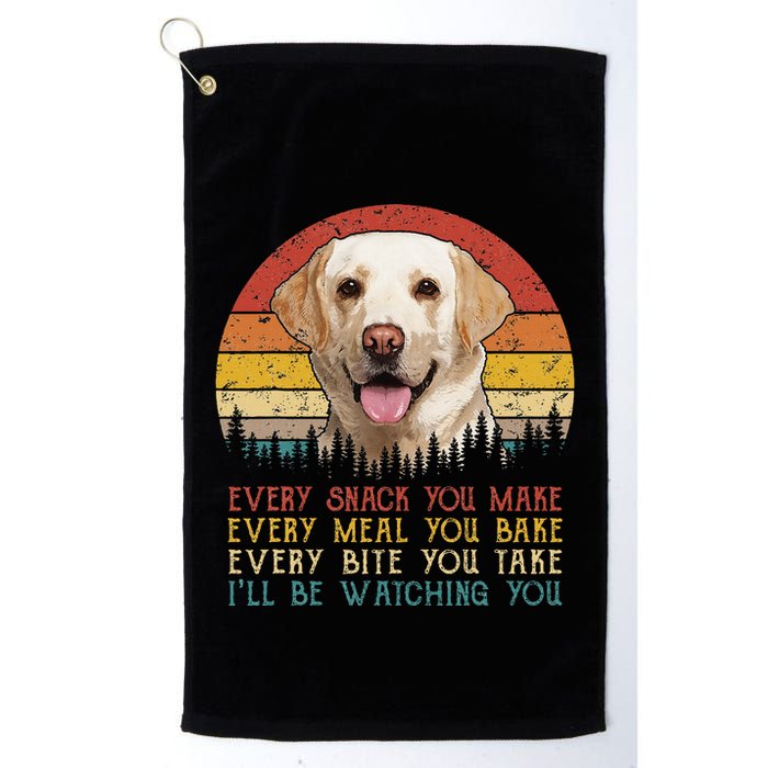 Vintage Every Snack You Make Dog Yellow Lab Retriever Golf Towel