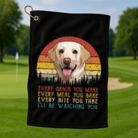 Vintage Every Snack You Make Dog Yellow Lab Retriever Golf Towel
