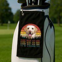 Vintage Every Snack You Make Dog Yellow Lab Retriever Golf Towel