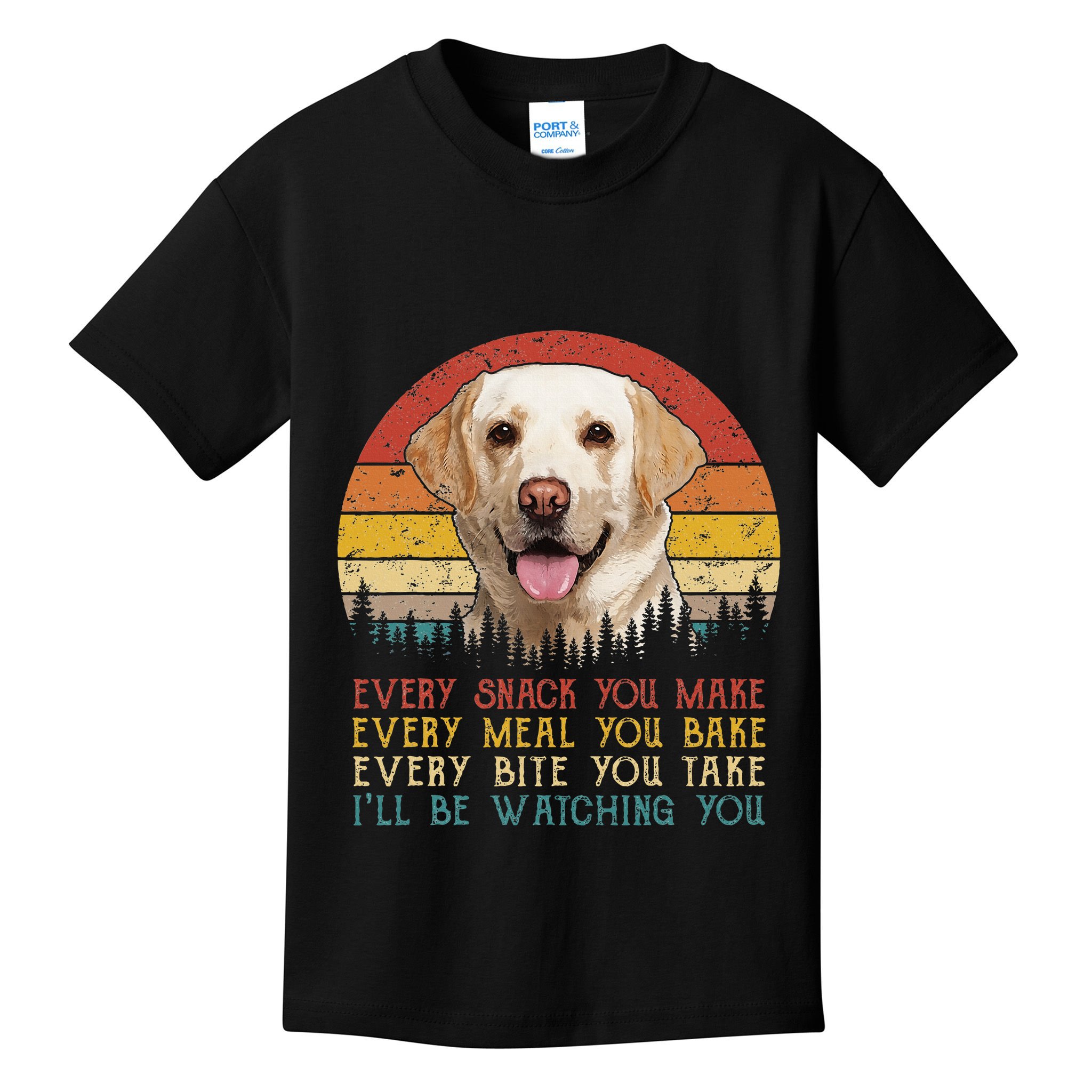 Vintage Every Snack You Make Dog Yellow Lab Retriever Kids T-Shirt