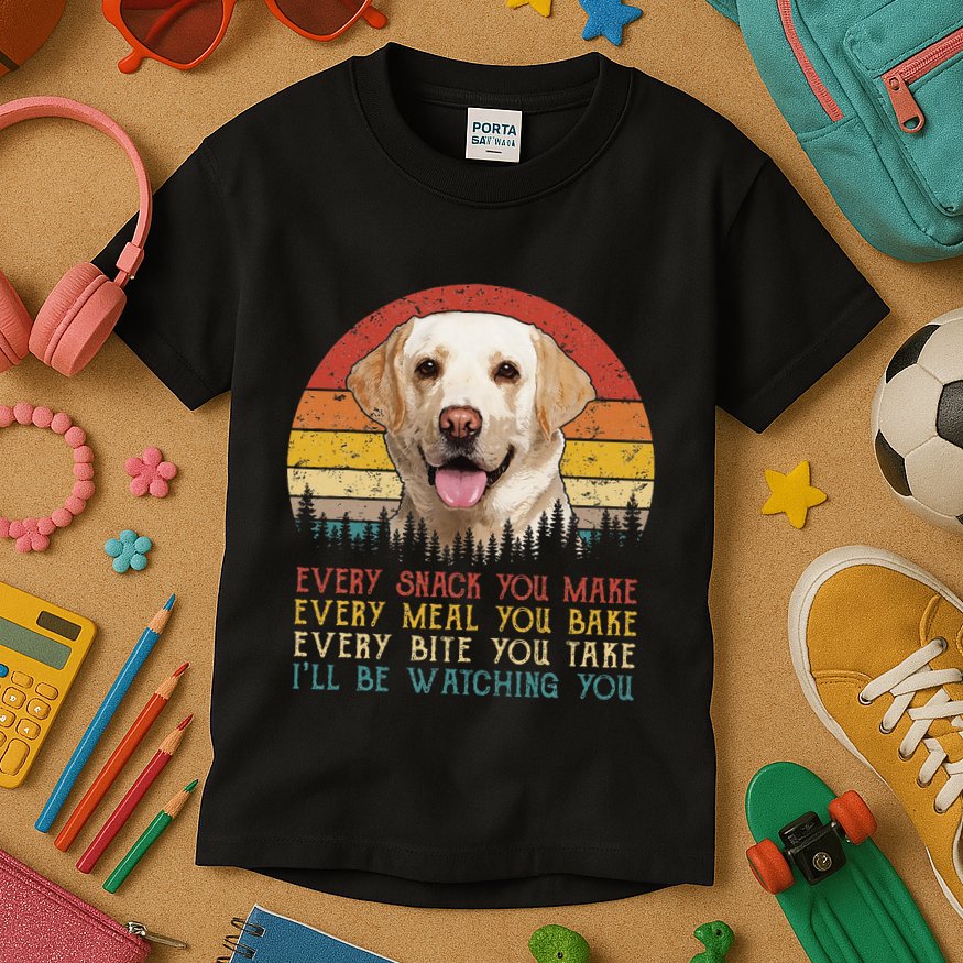 Vintage Every Snack You Make Dog Yellow Lab Retriever Kids T-Shirt